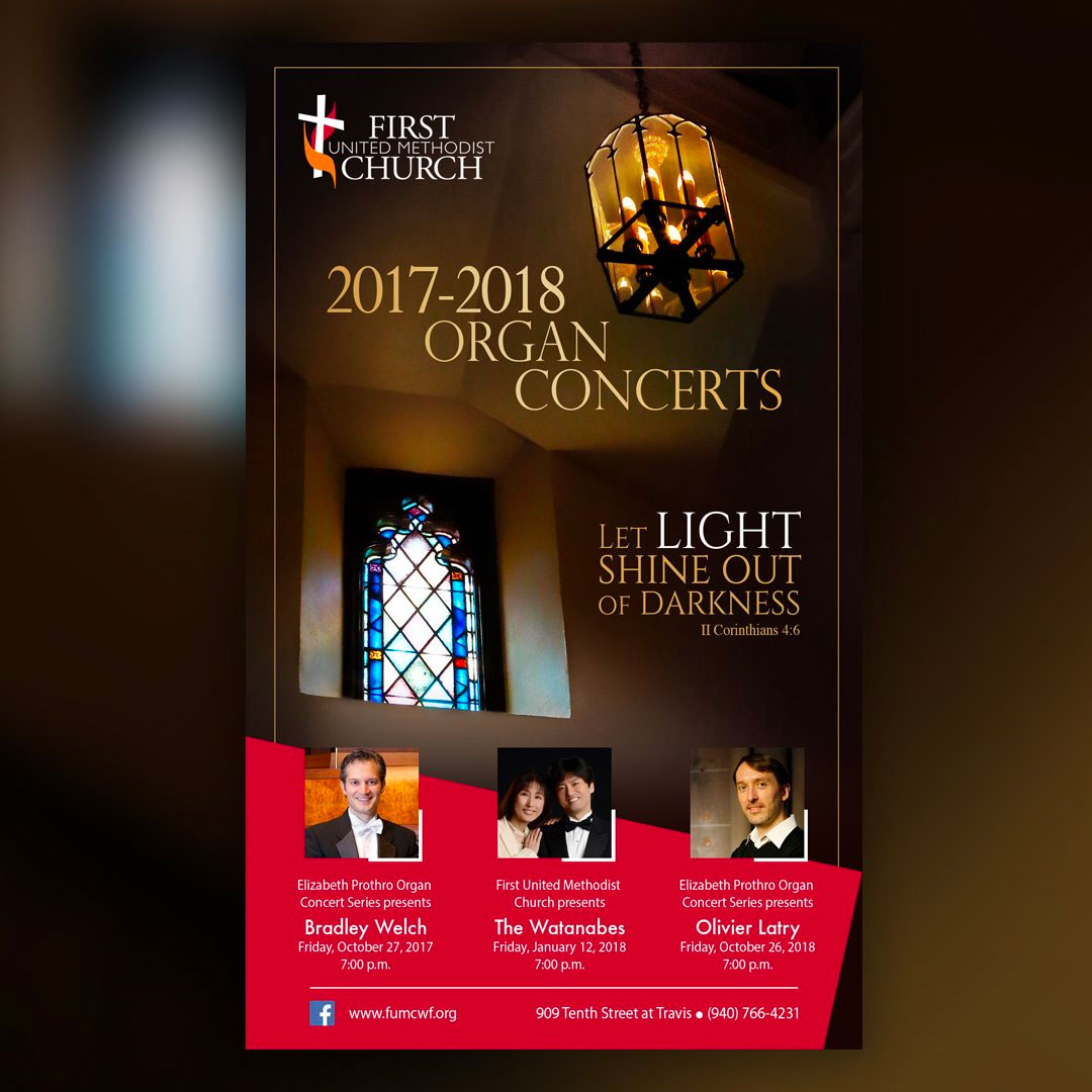 FUMC organ concerts ad design