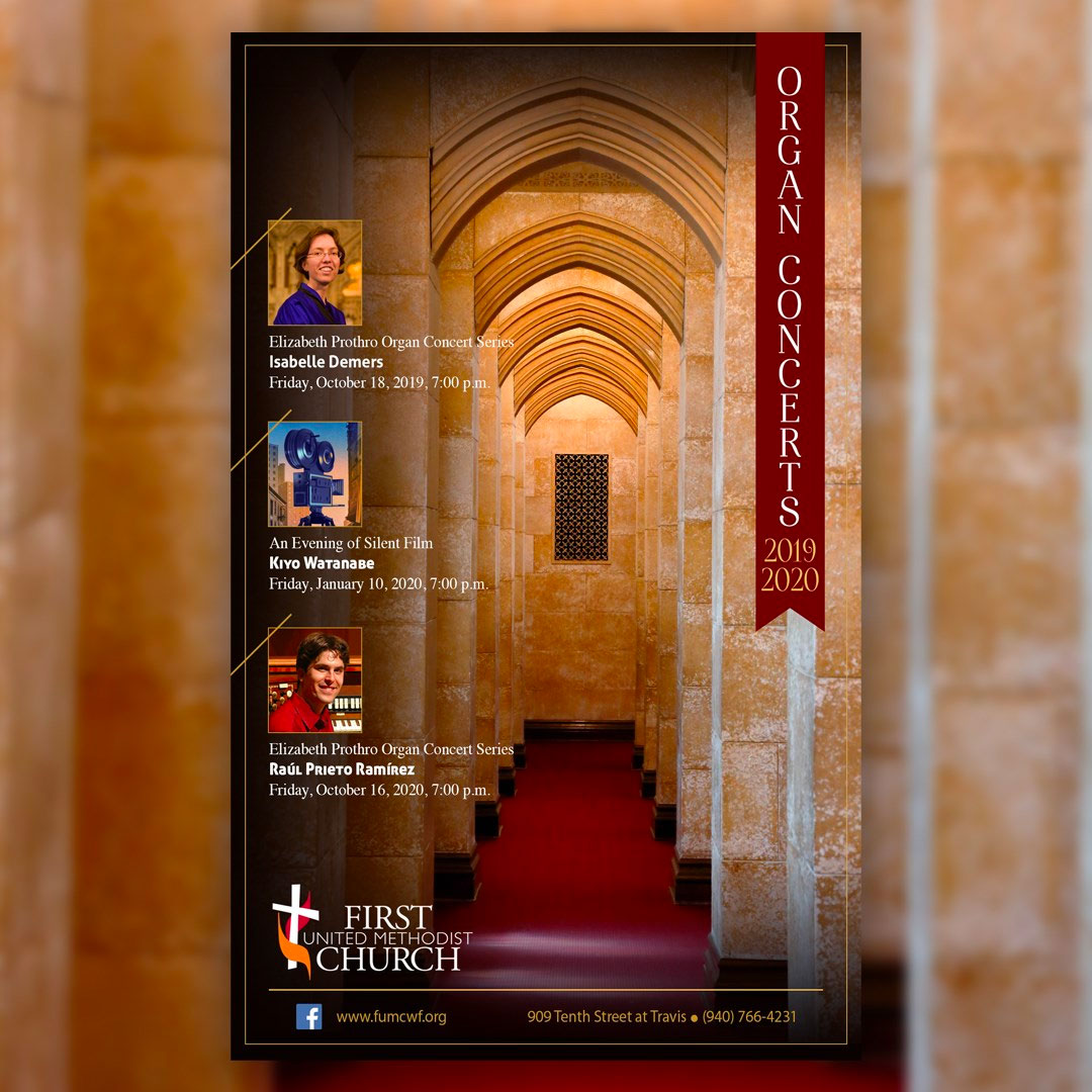 FUMC organ concerts ad design