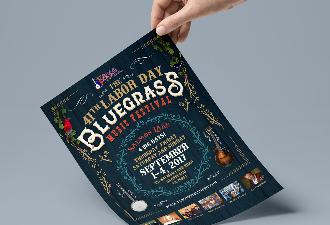 Texas Bluegrass Music Poster Design
