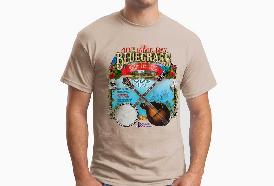 Texas Bluegrass Music T-shirt Design