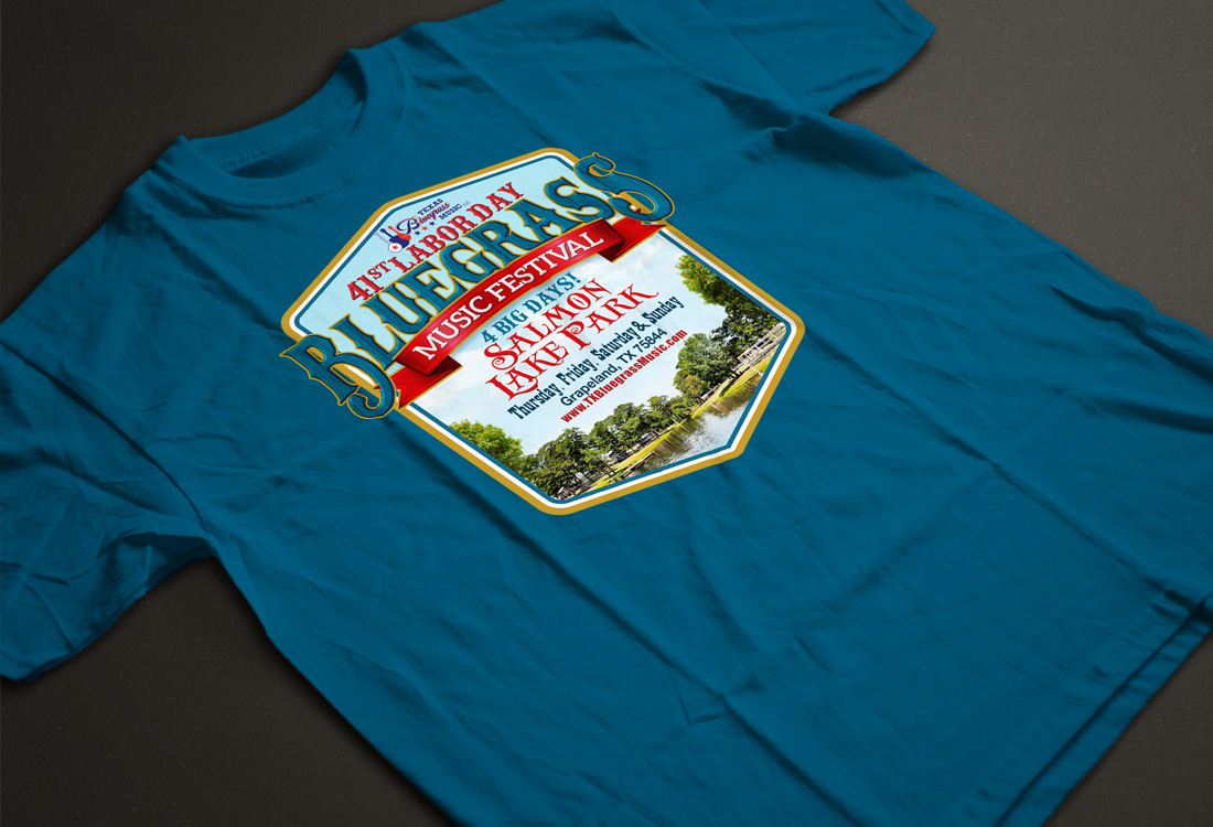 Texas Bluegrass Music T-Shirt Design