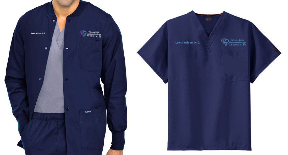 logo Design Print on Scrubs