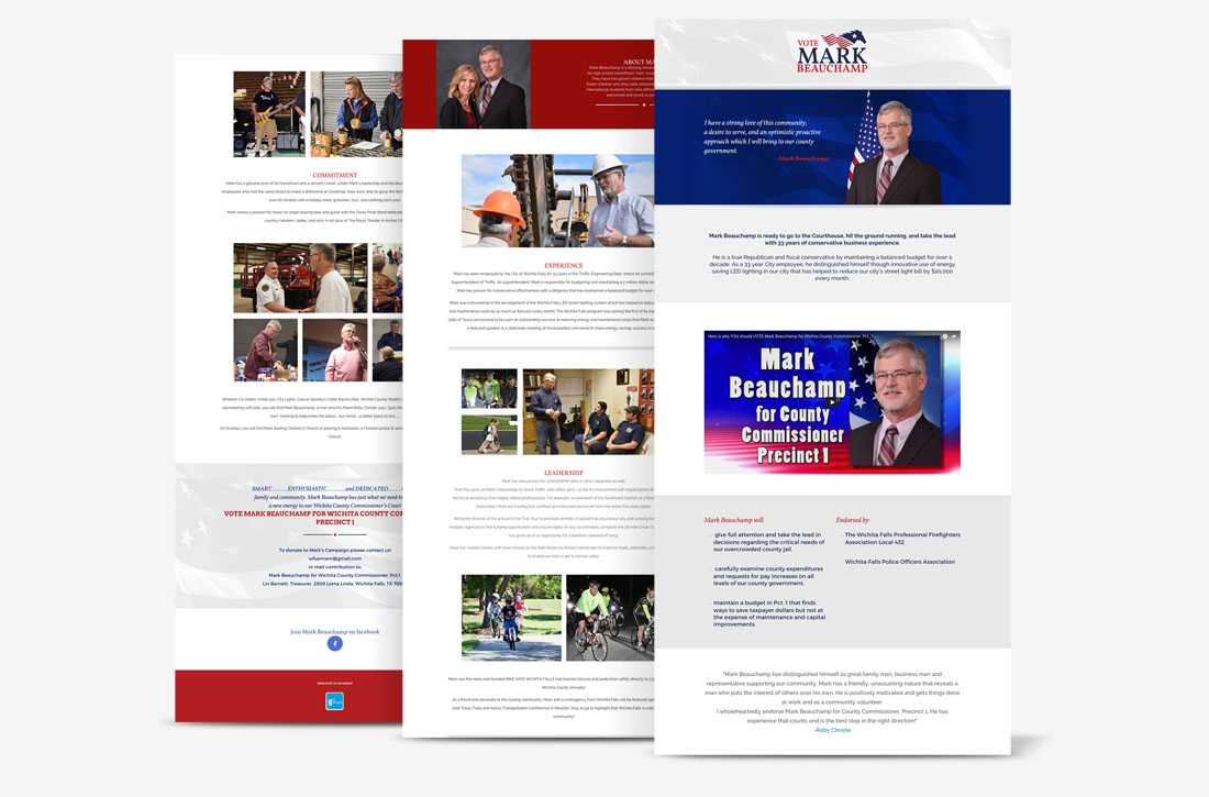 Mark Beauchamp Political Campaign, Website Design