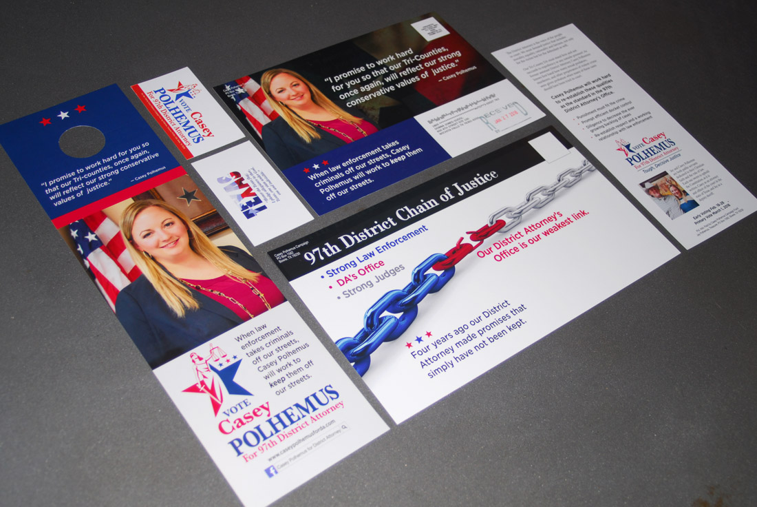 Political Campaign, Brochure, Direct mail Design