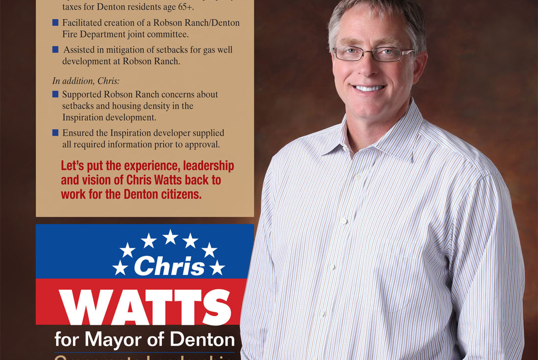 Chris Watts For Mayor of Denton, Political Campaign