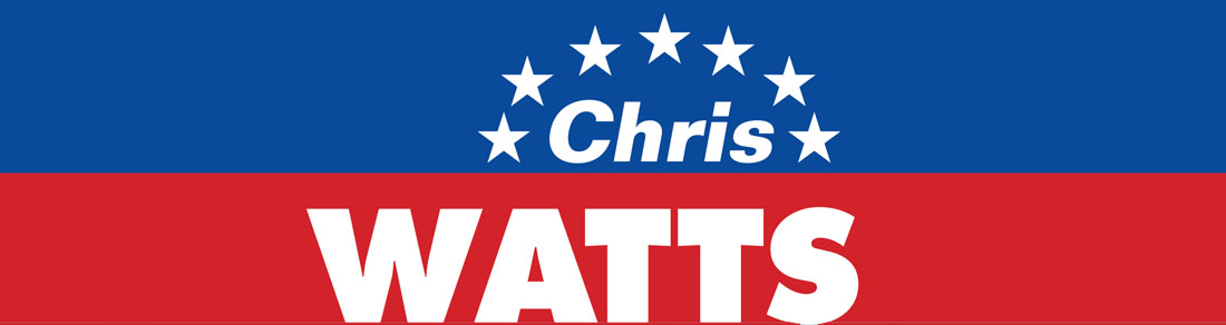 Chris Watts For Mayor of Denton, Political Campaign, Logo Design