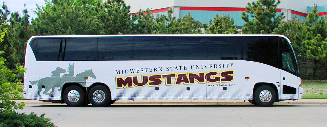 Mustangs Bus Wrap Design