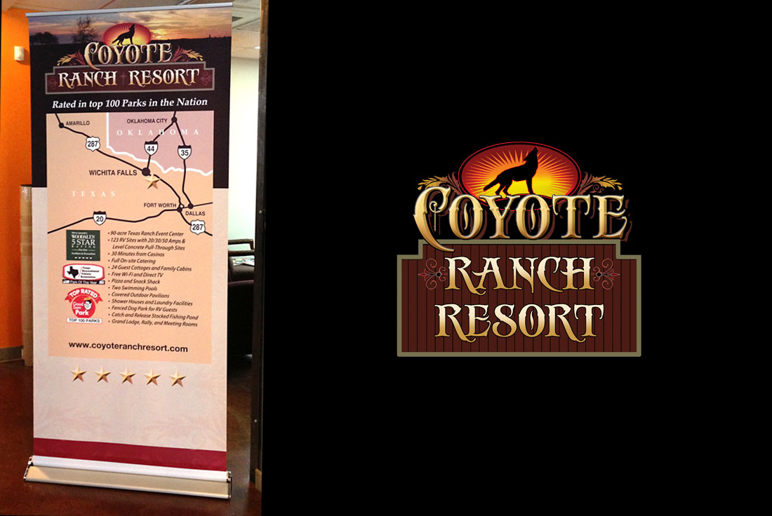 Coyote Ranch Resort Pop Up Banner Design