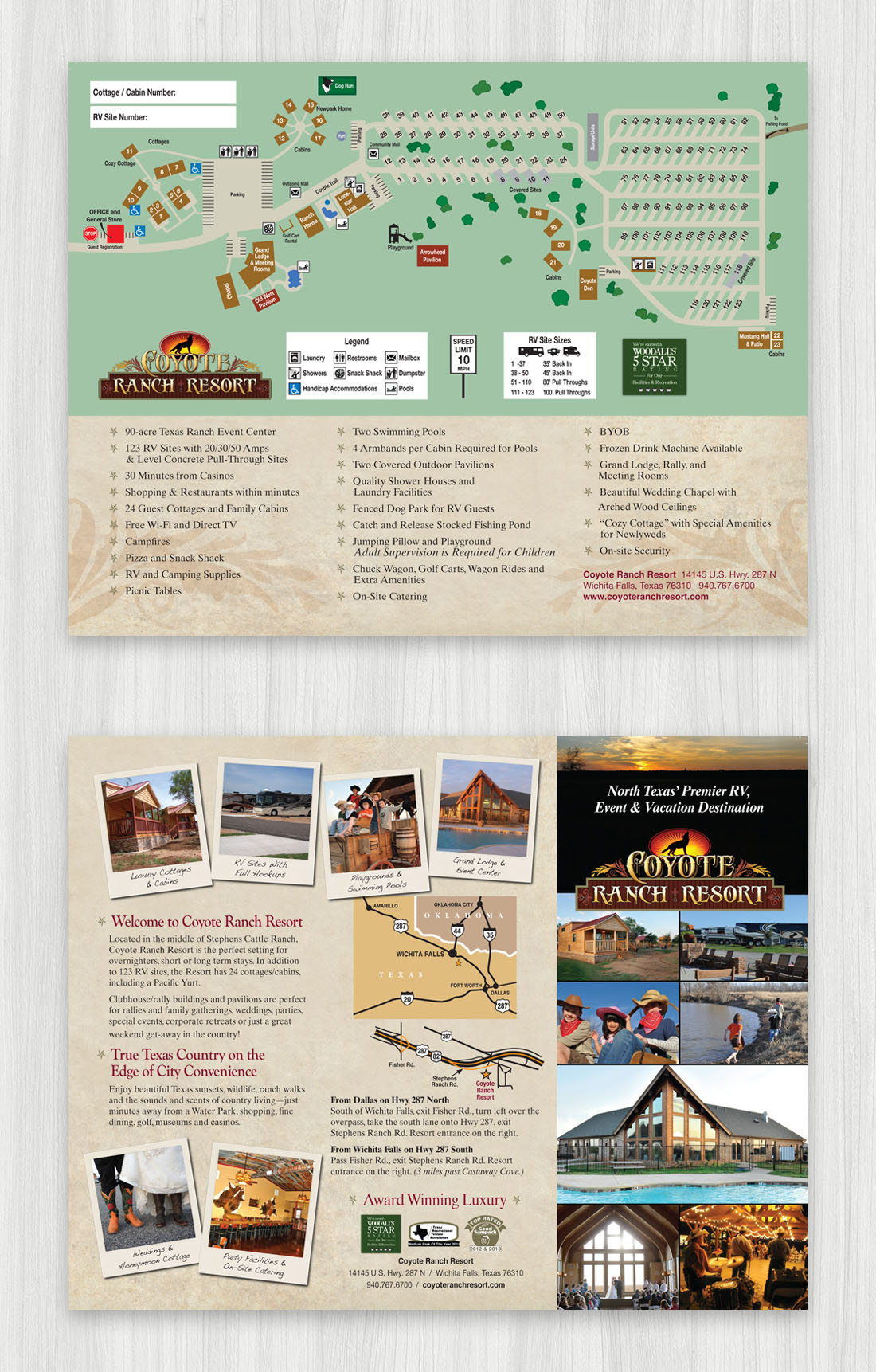 Coyote Ranch Resort Park Map Design