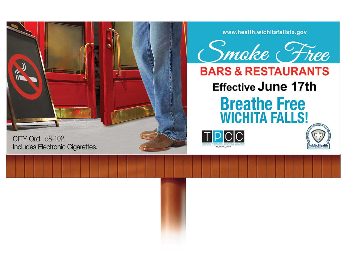 Health Wichita Falls Smoke Free Billboard Design