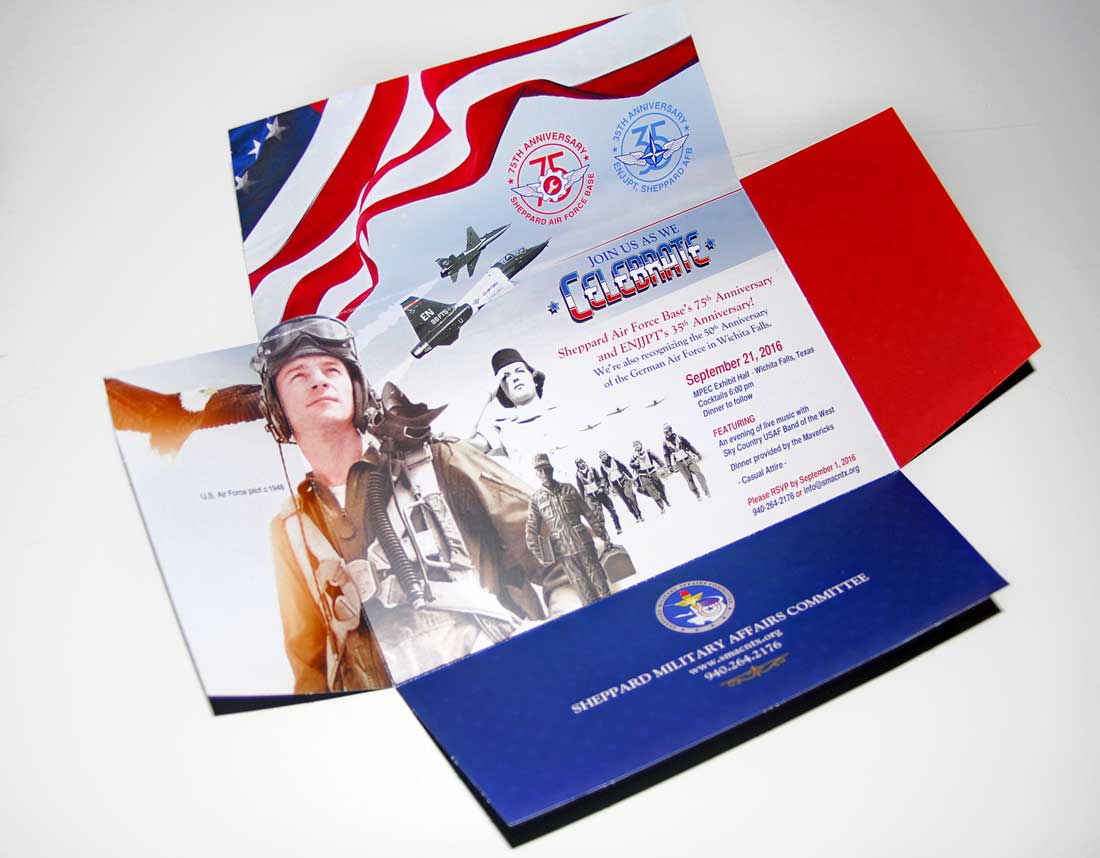 Sheppard Military Direct Mail Invitation Design