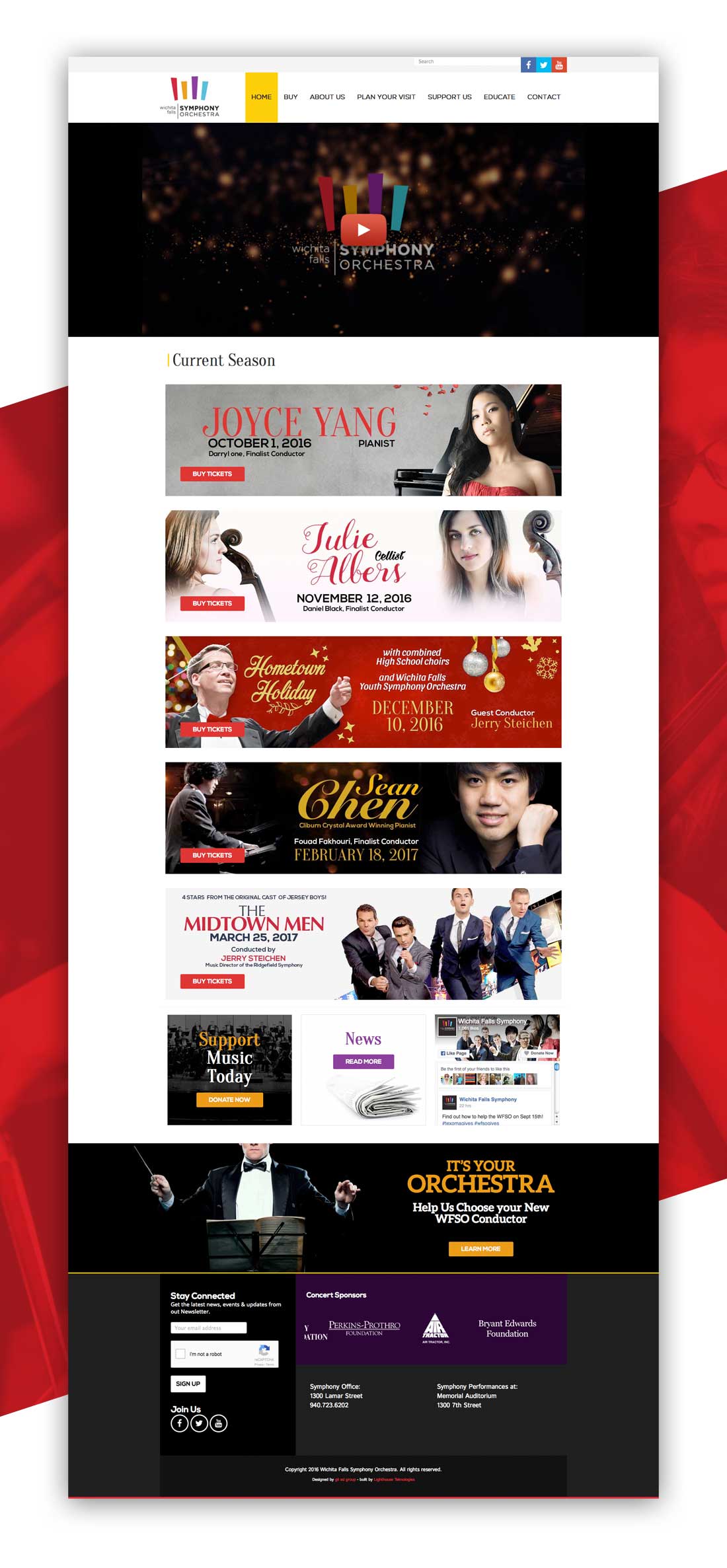 Wichita Falls Symphony Website Design