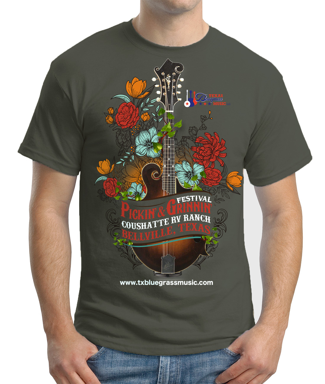 Texas Bluegrass Music T-shirt Design